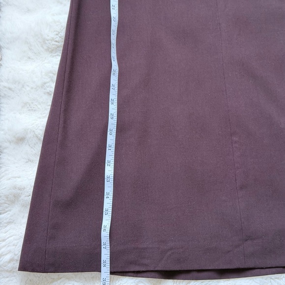 Anthropologie Deep Burgundy 62% Rayon Gored A-Line Unlined Maxi Skirt - 10(L) - Picture 10 of 10